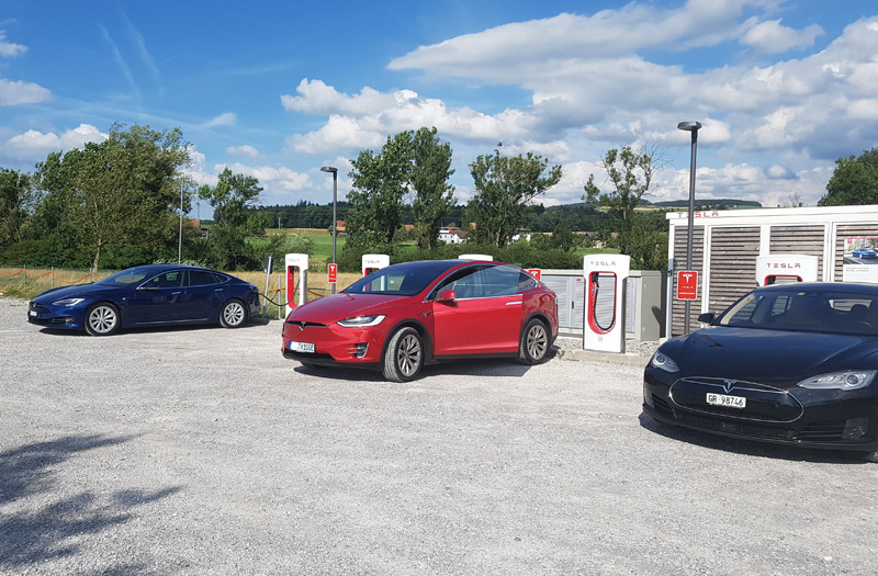 TESLA at SUPERCHARGER